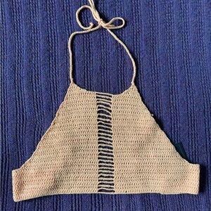 Michael Costello x Revolve Crocheted Halter Top